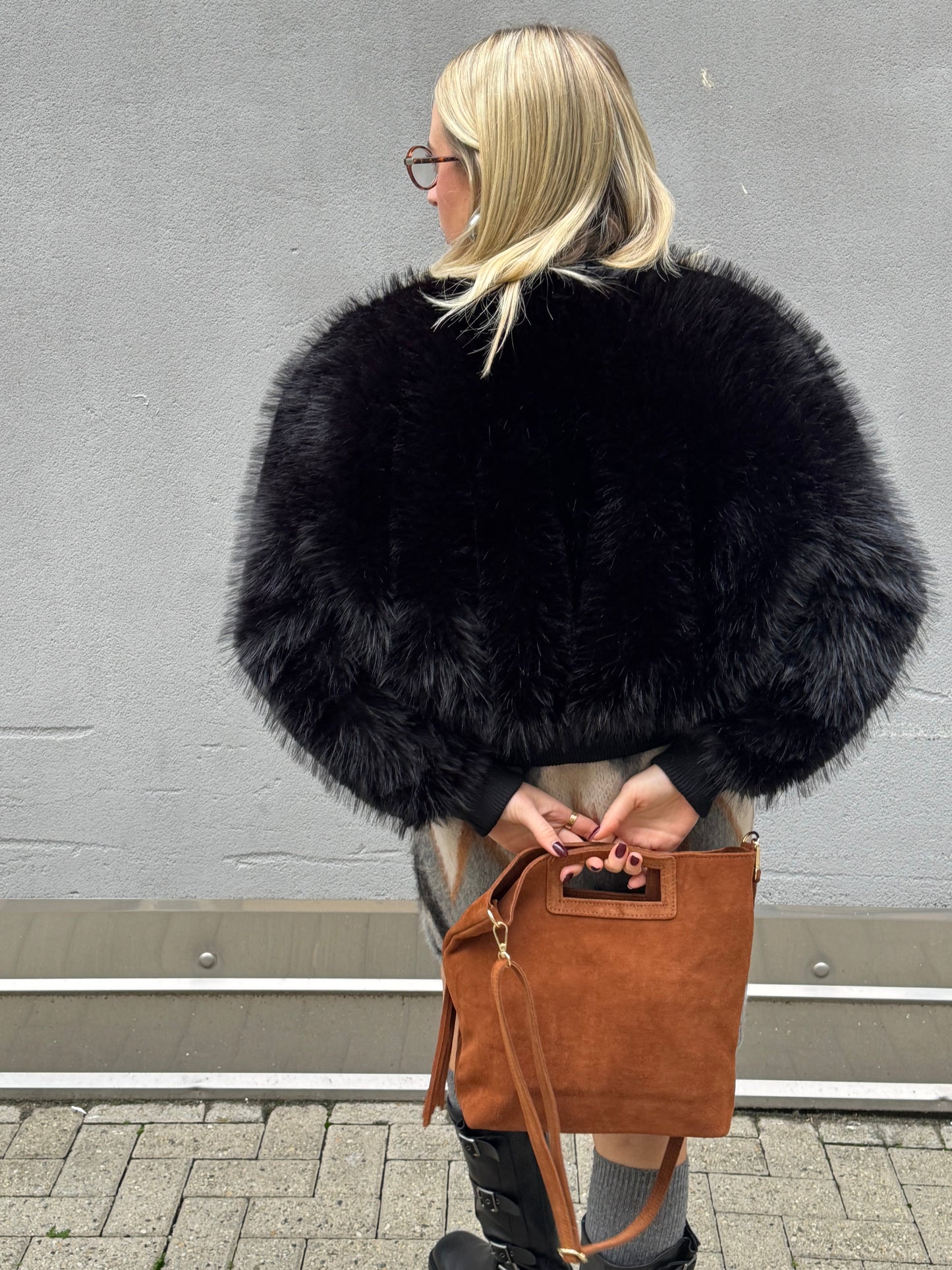 Pelliccia Bomber | Nera