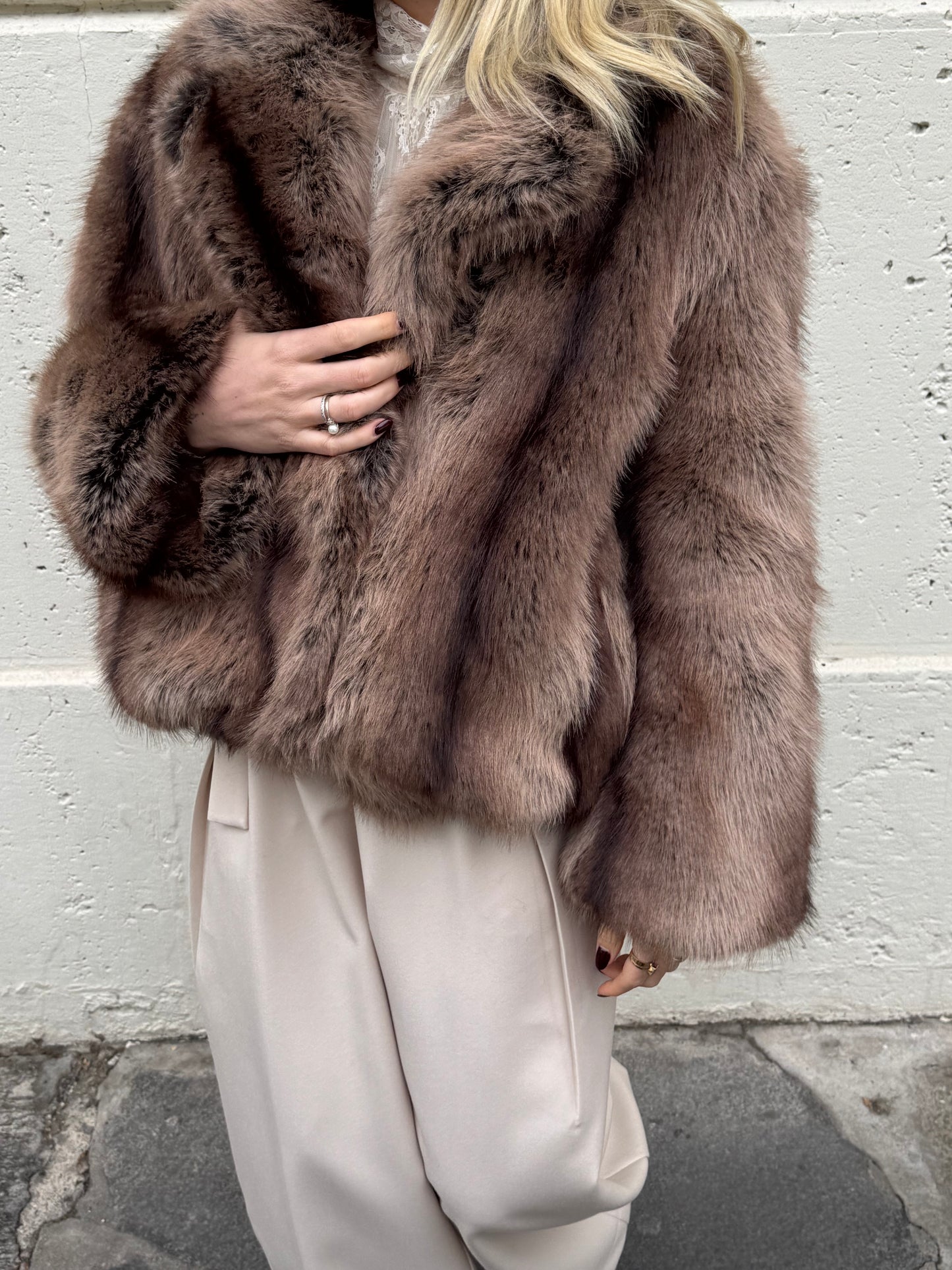 Pelliccia Cozy striata