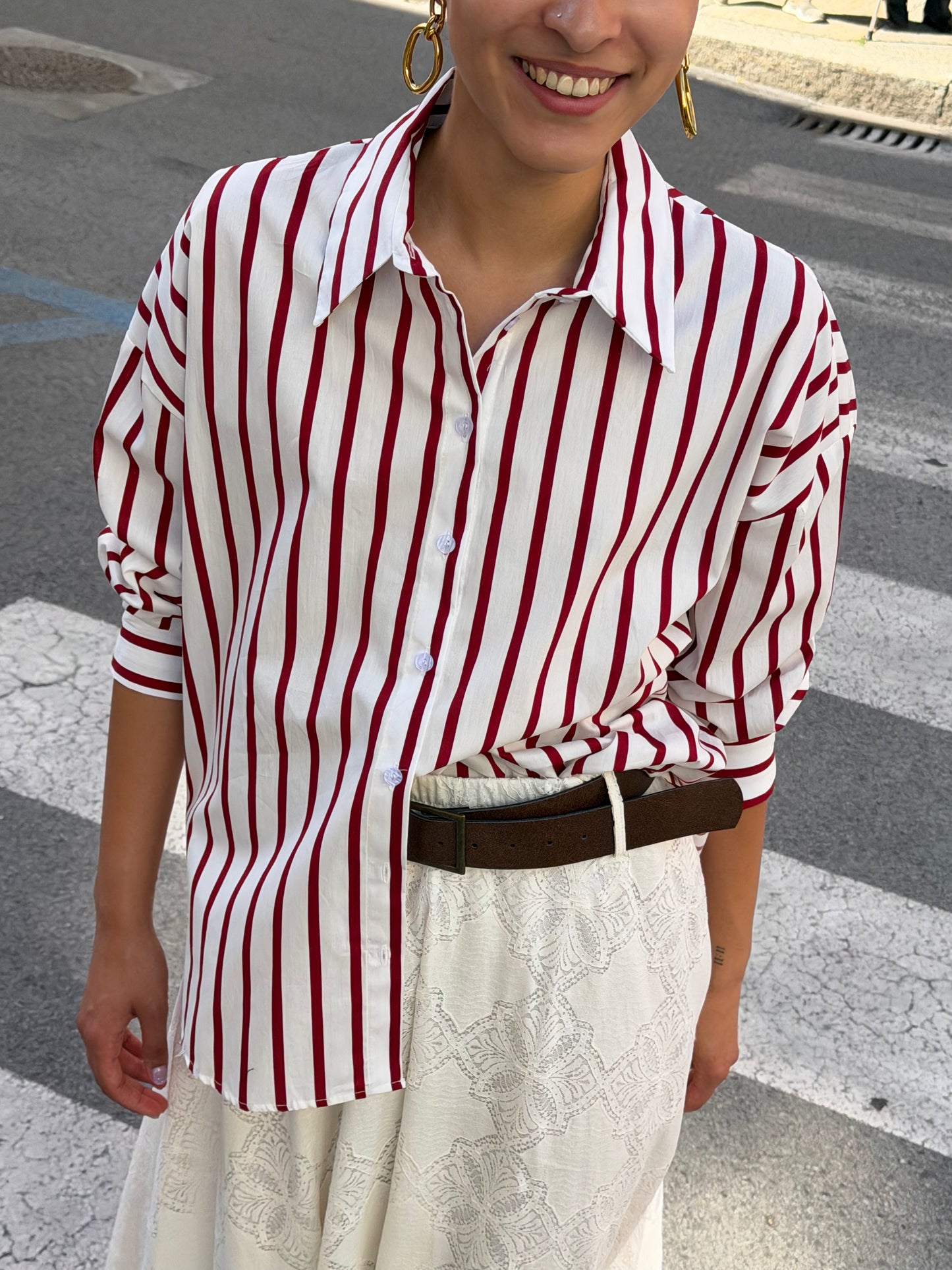 Camicione Righe Rosse