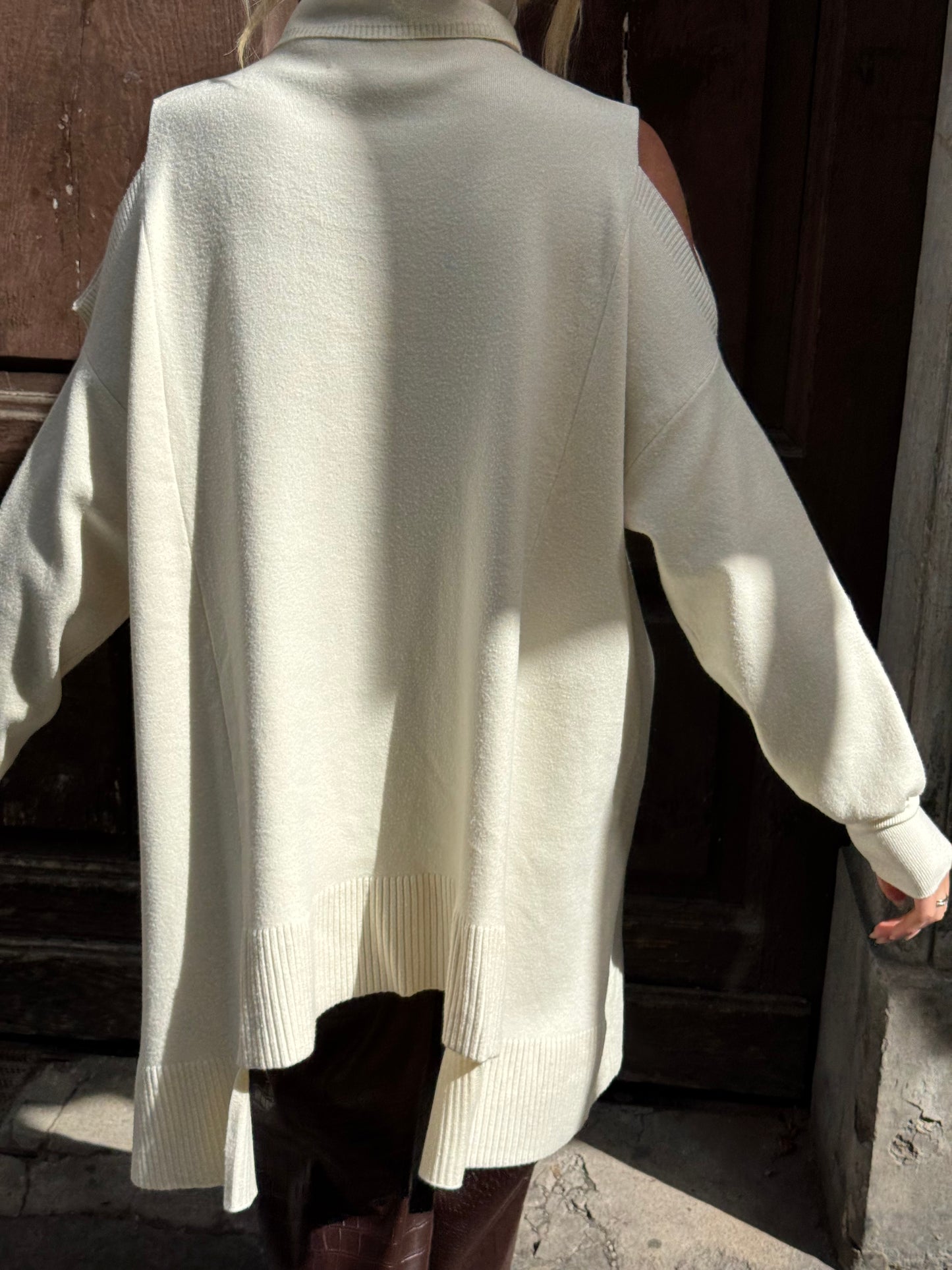 Maglia Cut Out Panna
