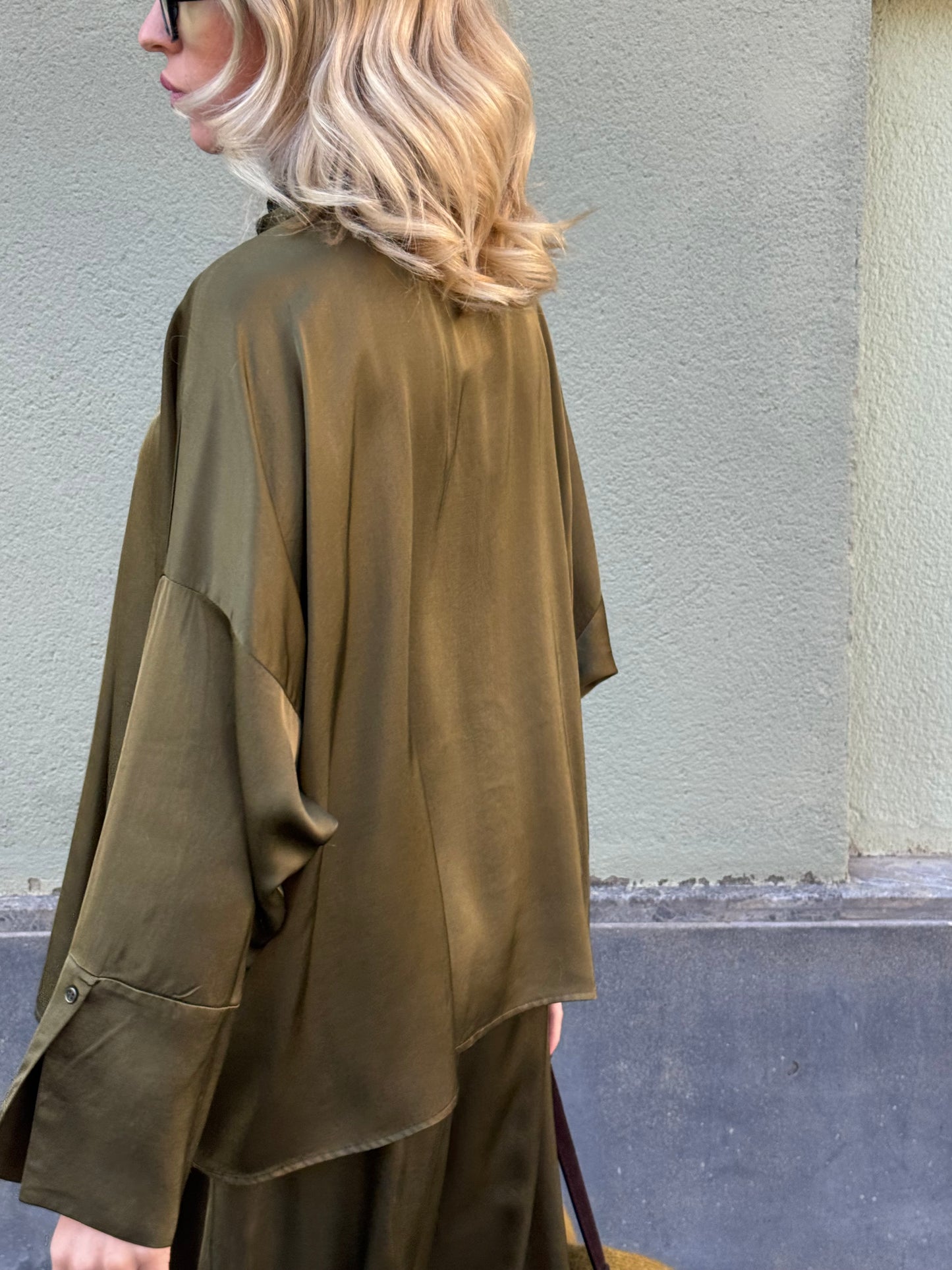 Camicia Fluid Oliva