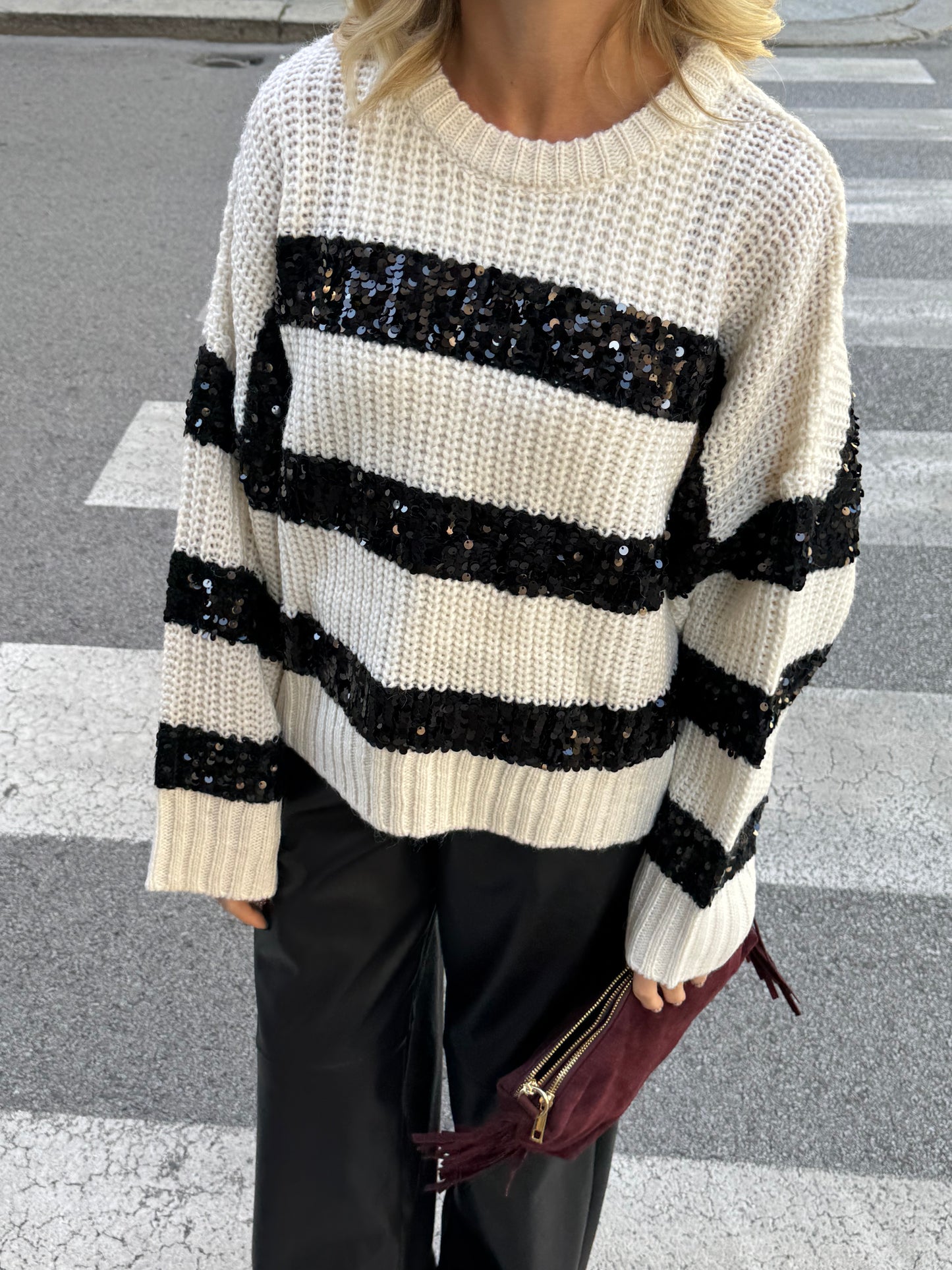 Maglia Sparkly Panna