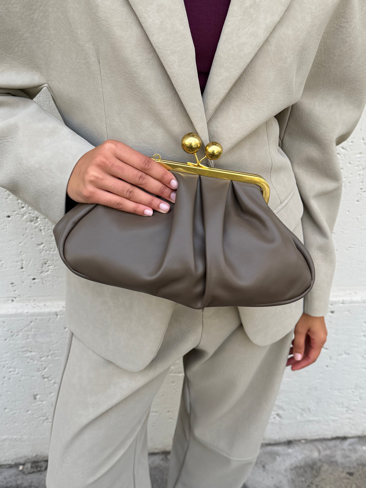 Borsa Clutch Taupe