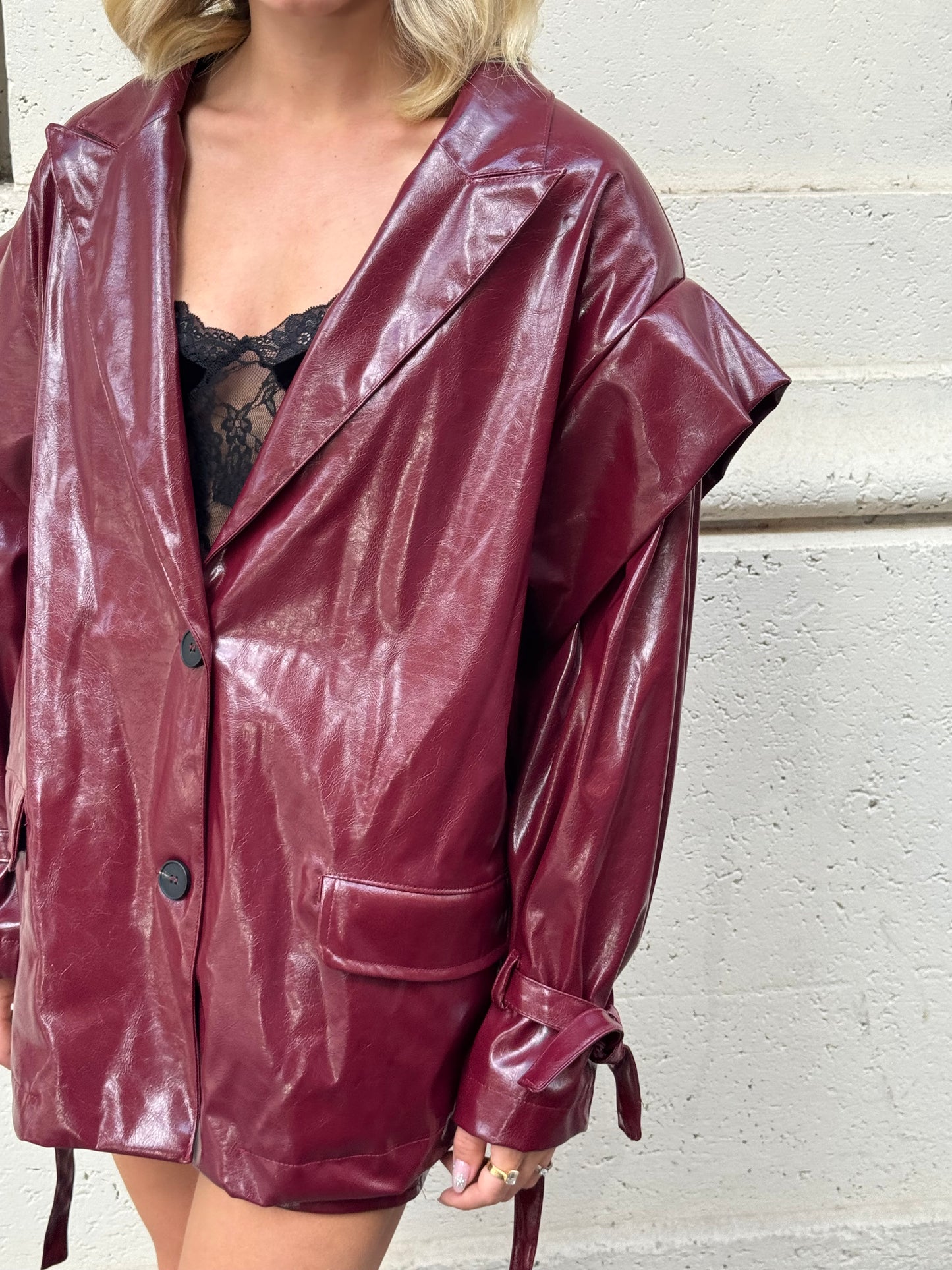 Giacca Vynil bordeaux
