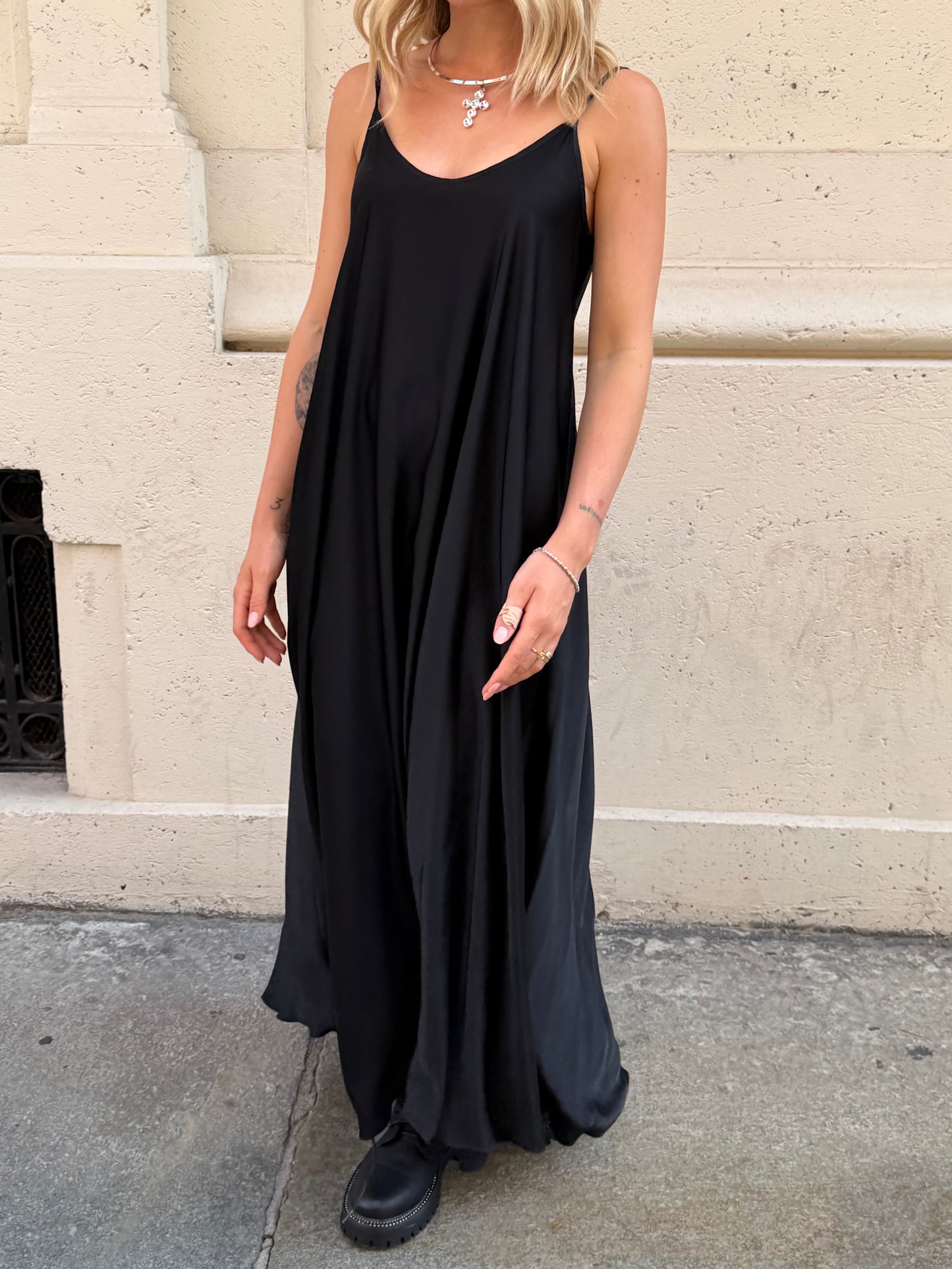 Abito Satin | Nero