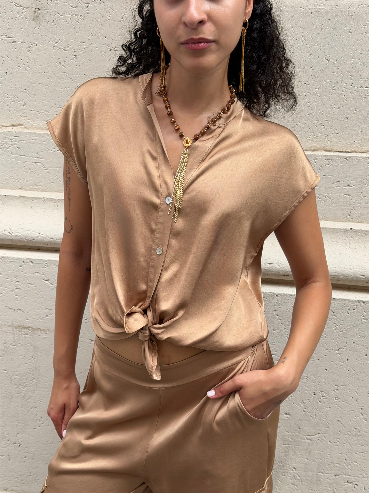 Camicia Satin Deserto