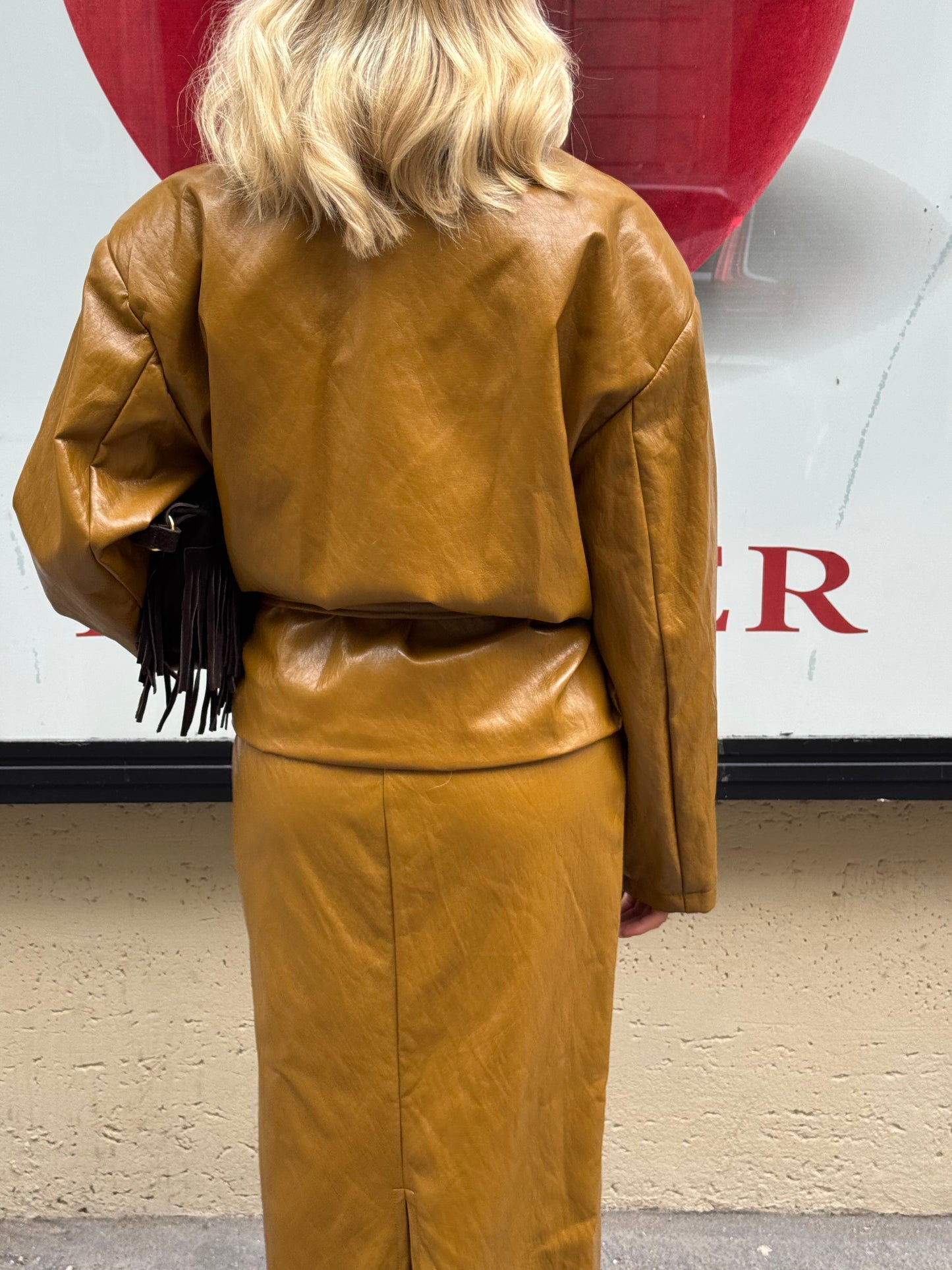 Giacca Vynil Mustard
