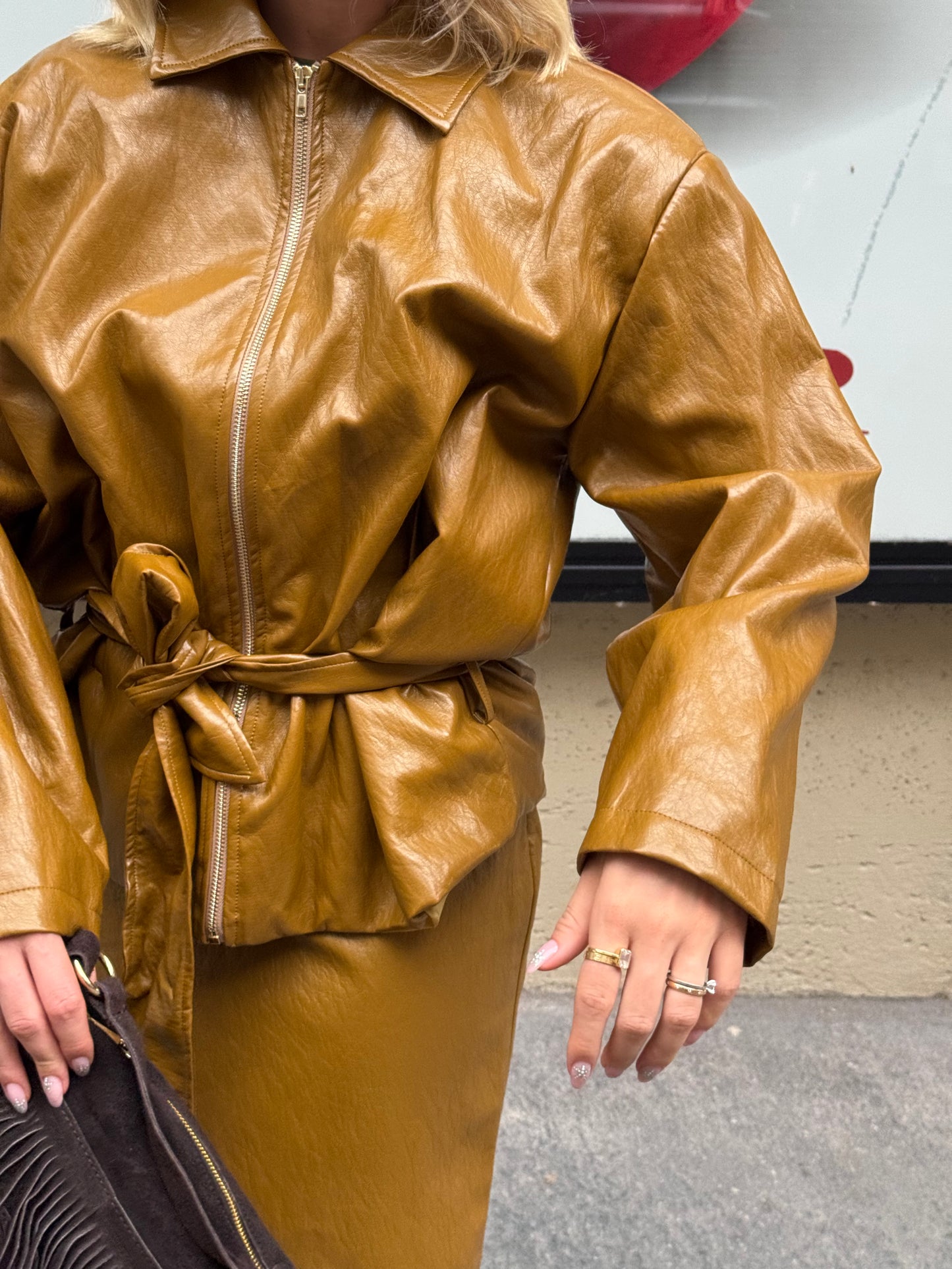 Giacca Vynil Mustard