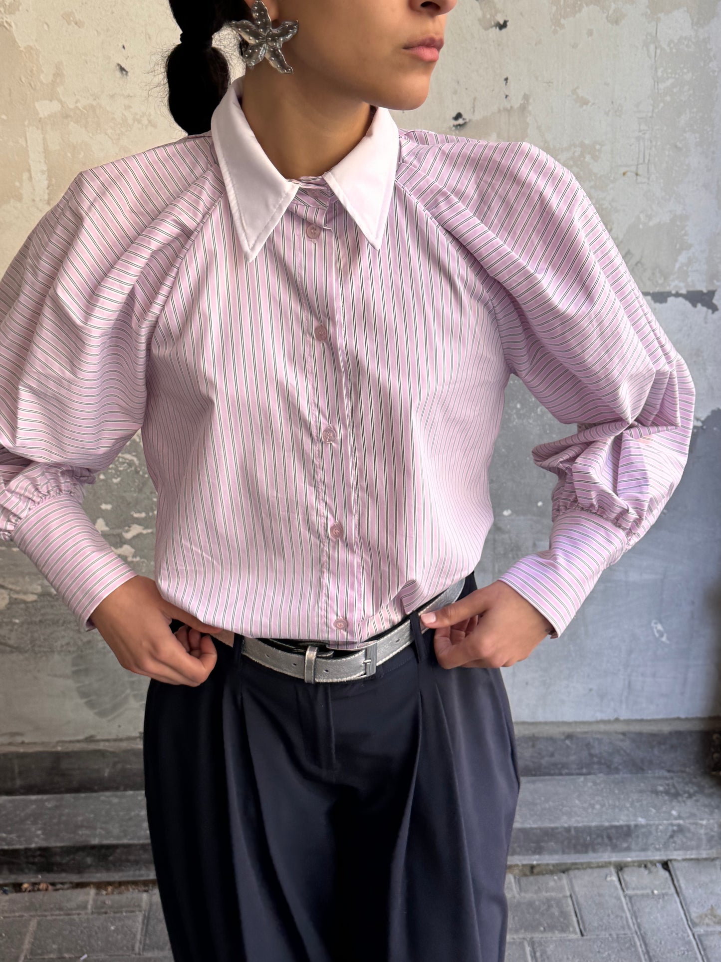 Camicia Lola | Rigata Rosa