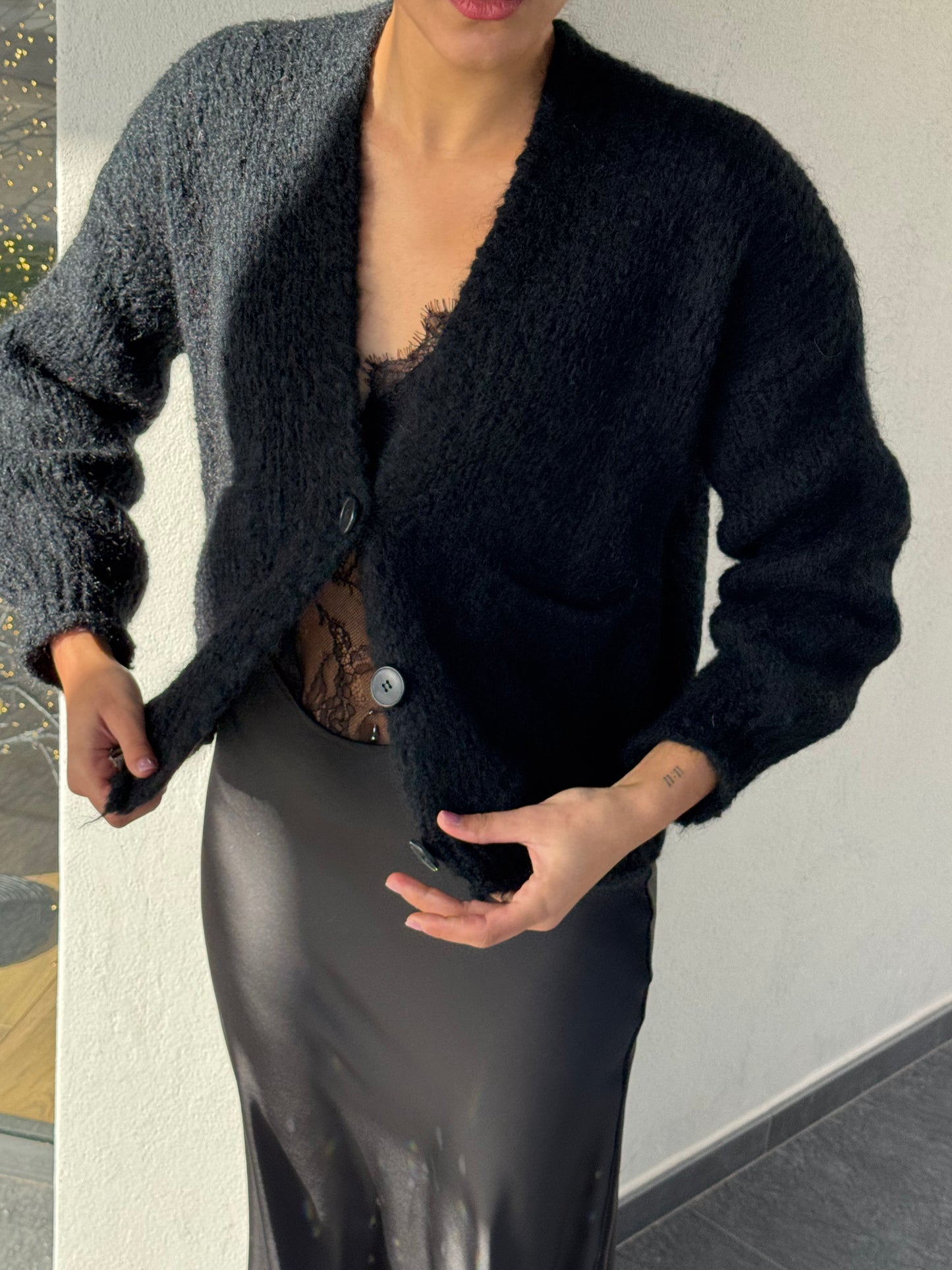 Cardigan Scatola | Nero