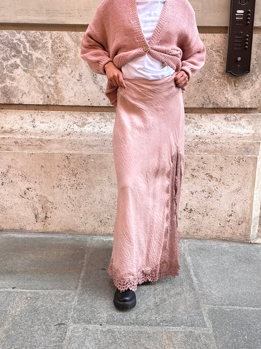 Gonna Lunga Lingerie Rosa