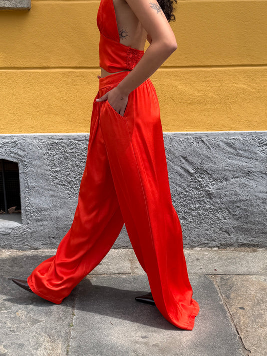 Pantalone Fluid Arancio