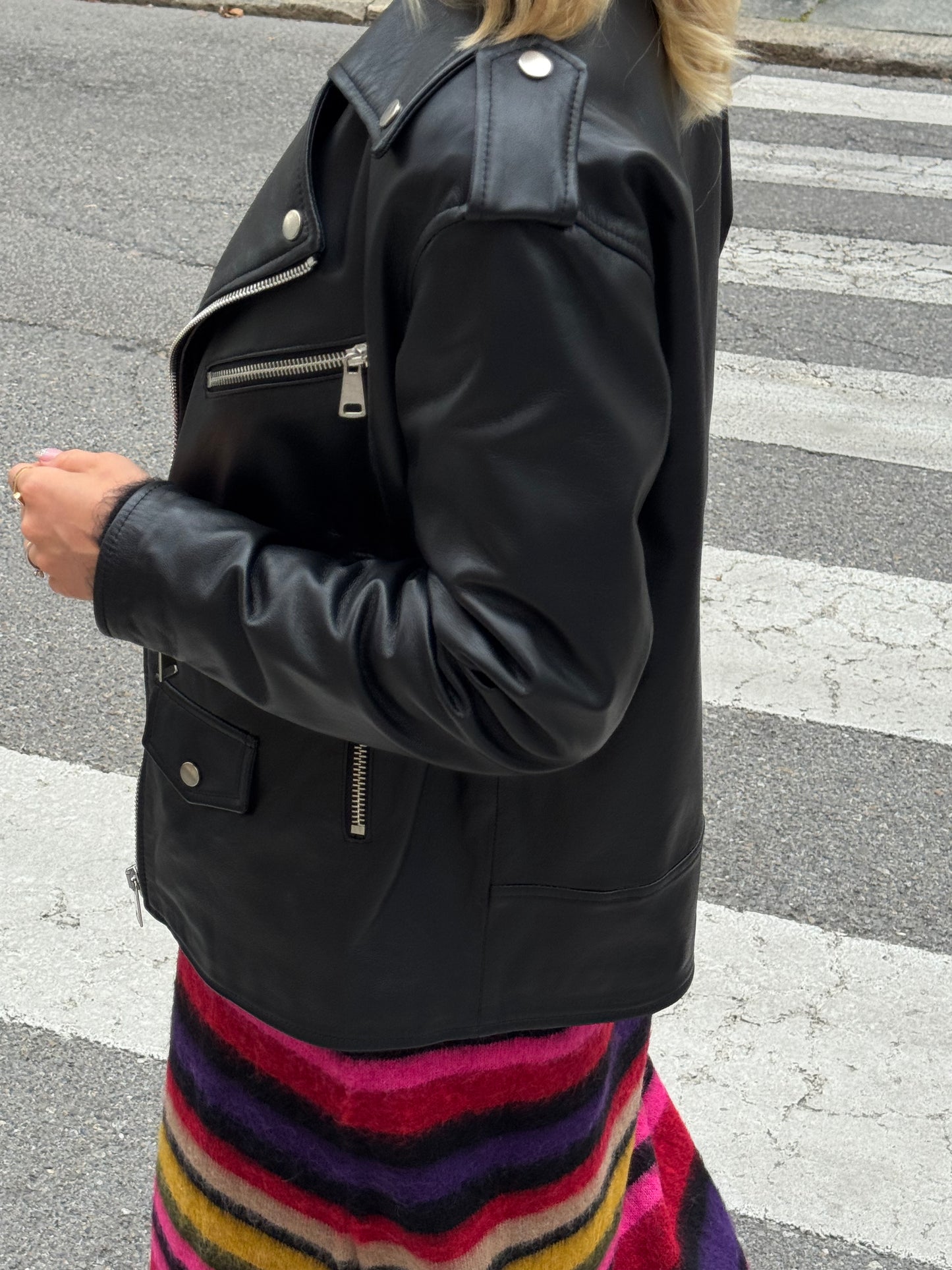 Chiodo Black| in pelle