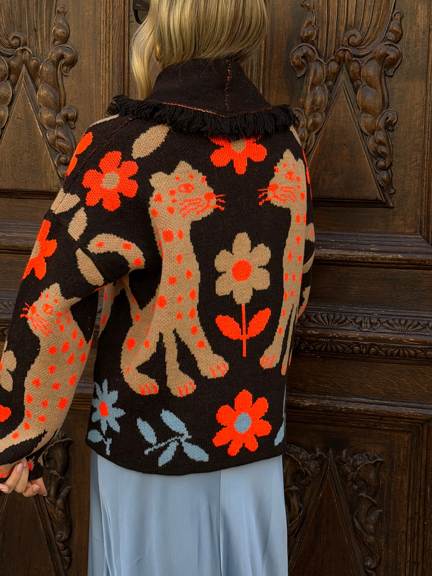 Cardigan Giaguaro | Beige Moro Arancione
