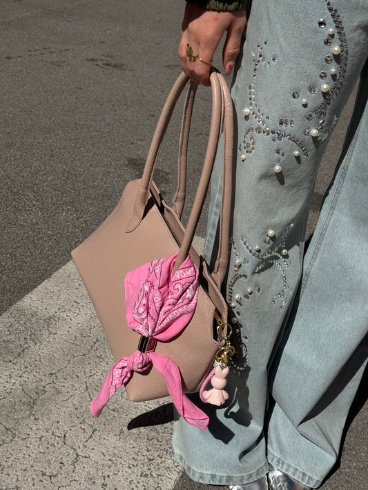 Borsa In pelle Cipria