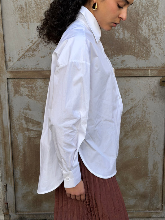 Camicia Bianca Taschino Crochet