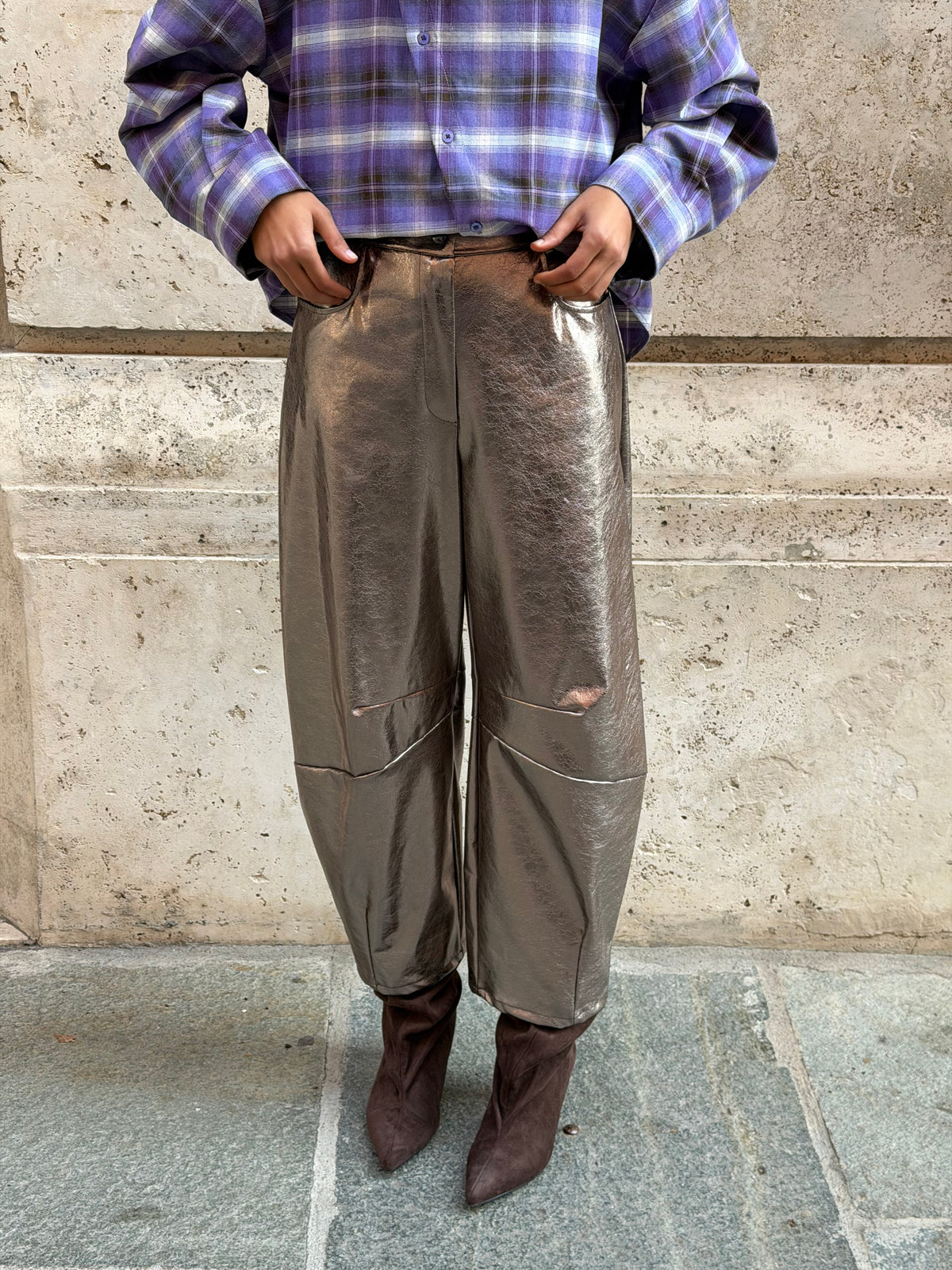 Pantalone Laminato Piombo