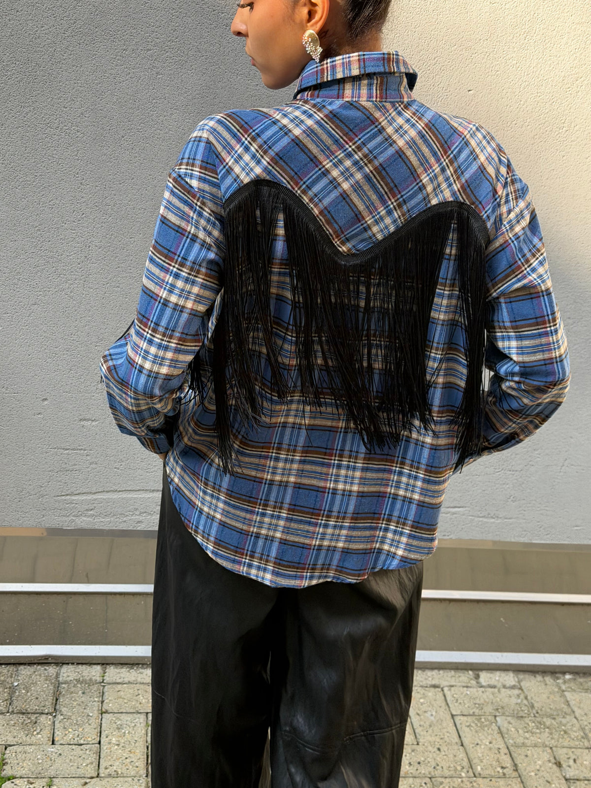Camicia Check Frange