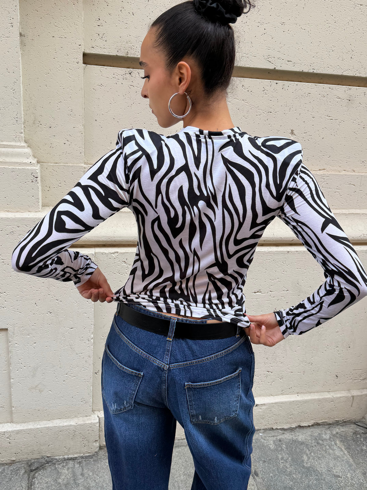 Maglia Zebrata Spalline