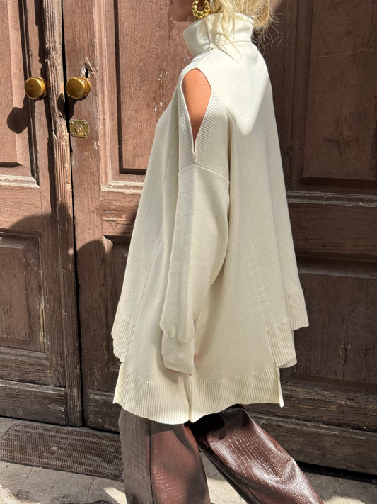 Maglia Cut Out Panna
