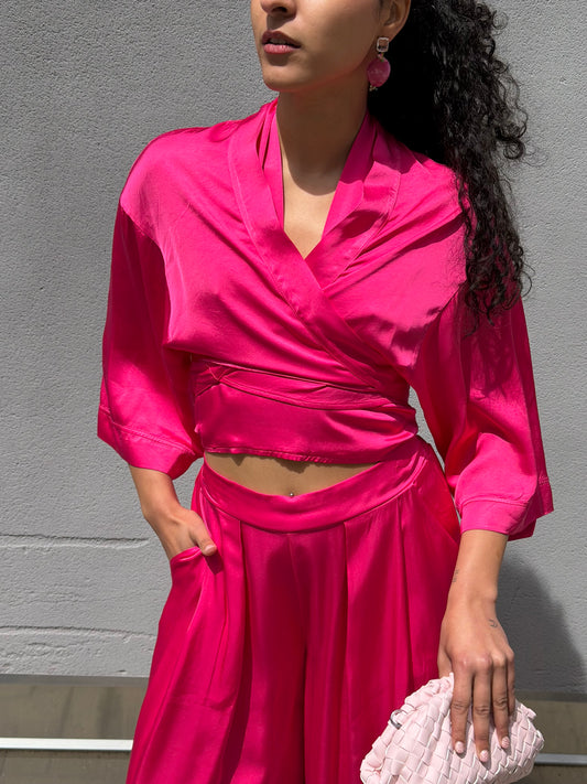 Blusa Incrocio Fucsia