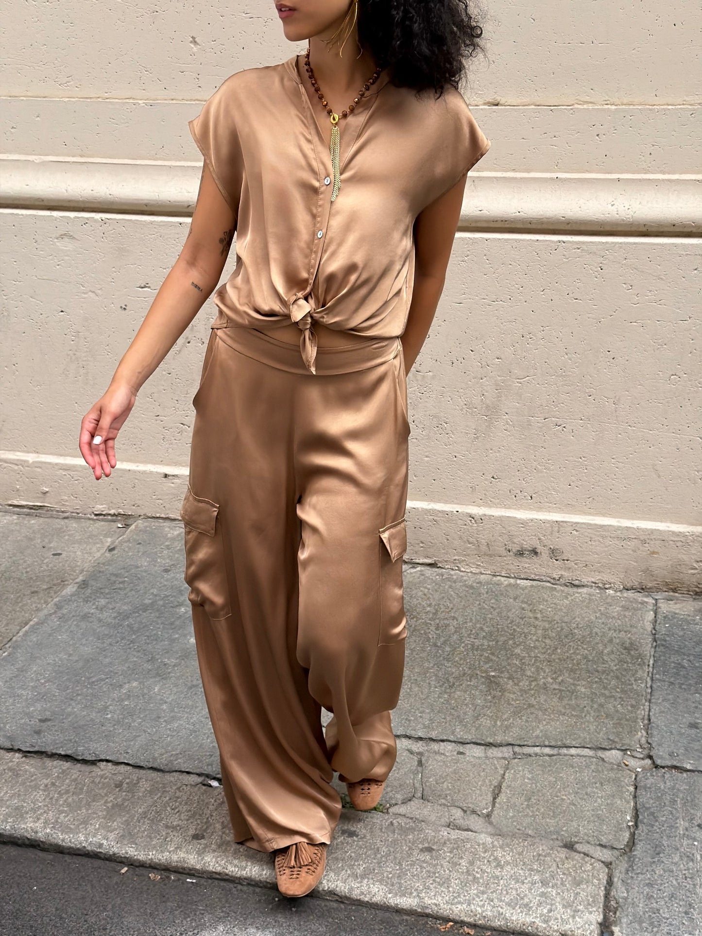 Pantalone Satin Deserto