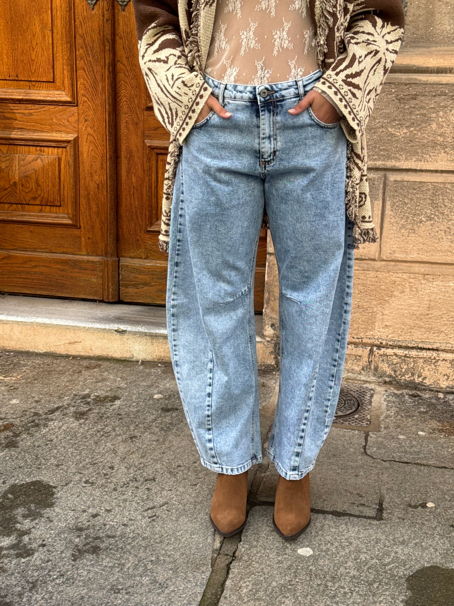 Jeans Barrel | Demin slavato