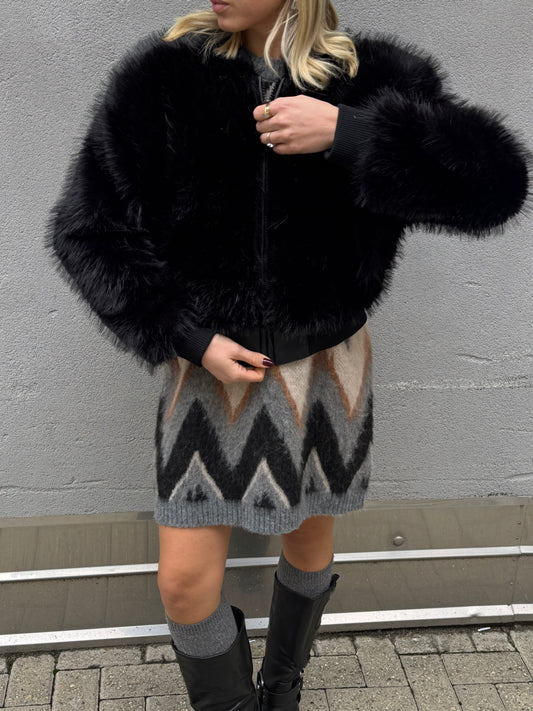 Pelliccia Bomber | Nera