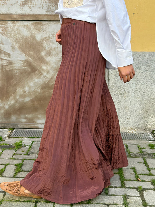 Pantalone Plissé | Cioccolato