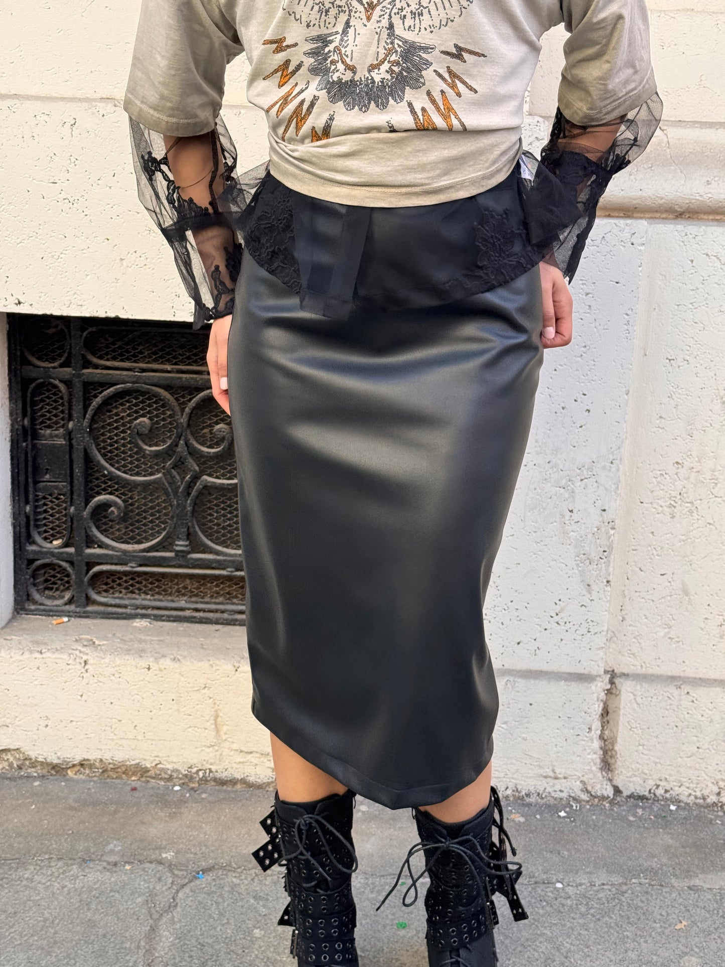 Gonna Longuette Ecopelle