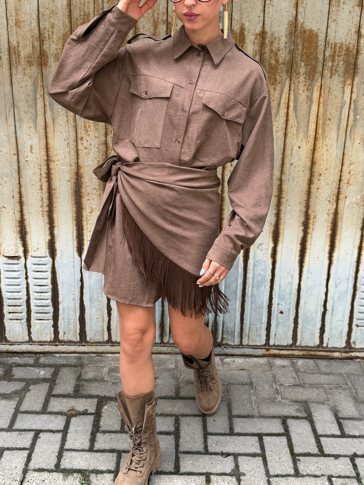 Abito Camicia | Tortora