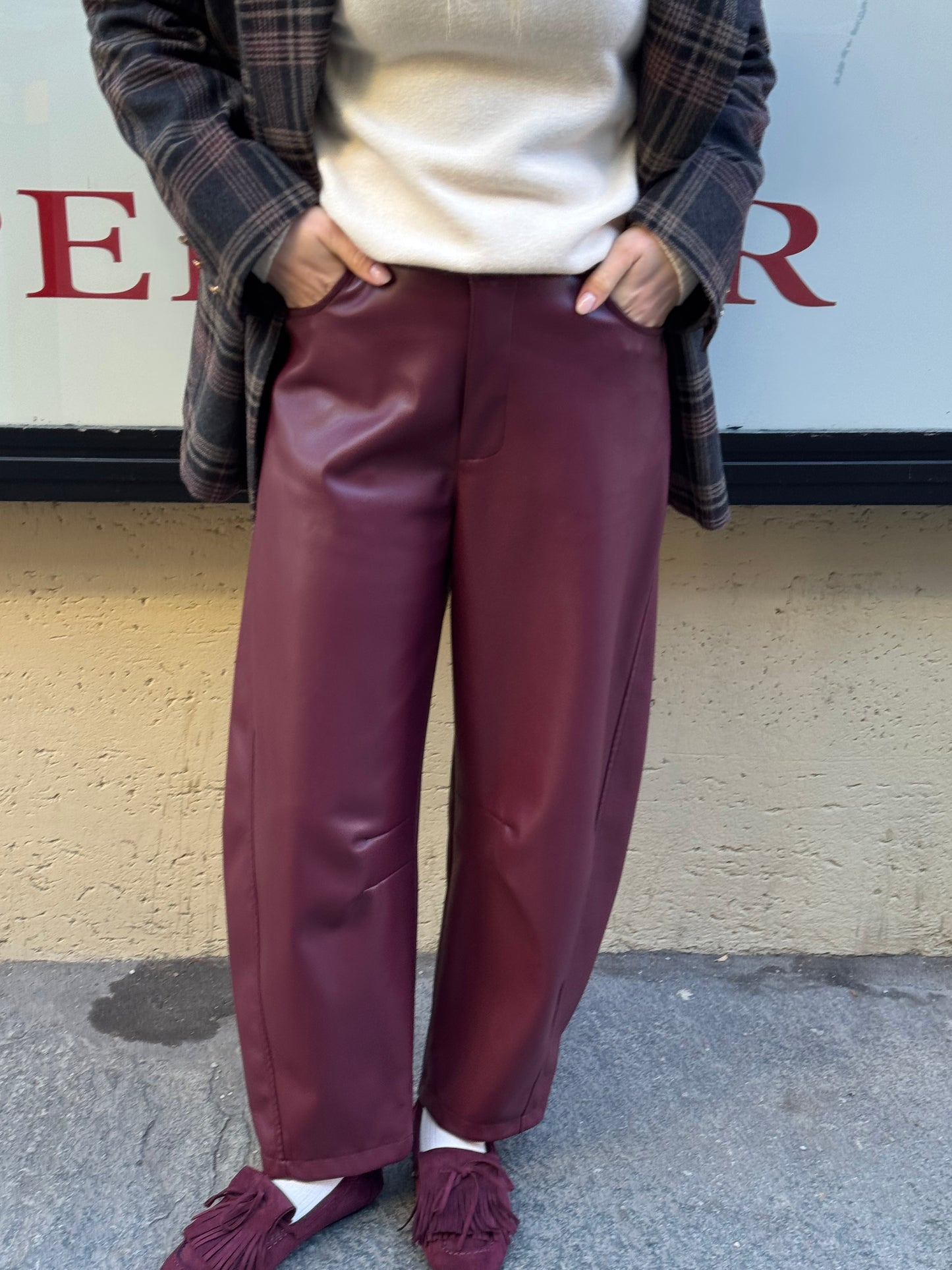 Pantalone Baloon Bordeaux