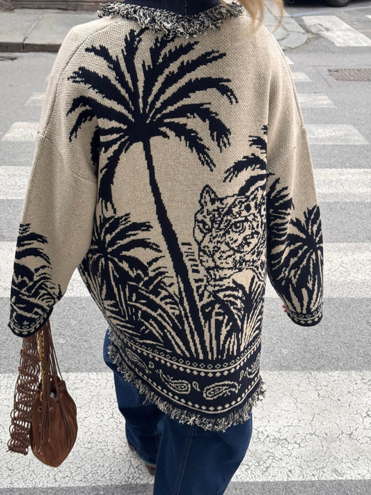 Cardigan Palme |Blue&Corda