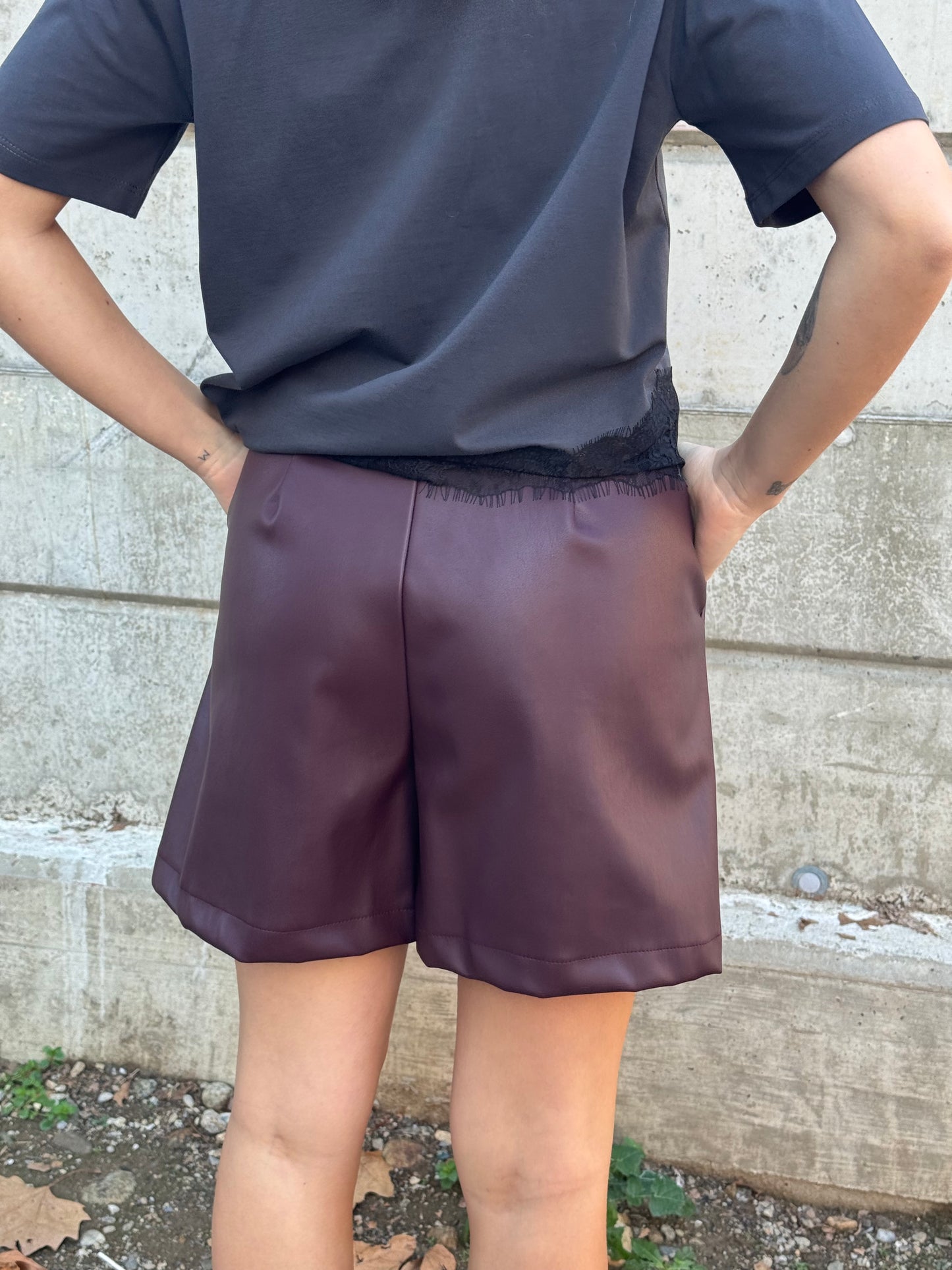Shorts Ecopelle | Bordeaux