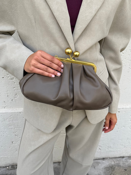 Borsa Clutch Taupe