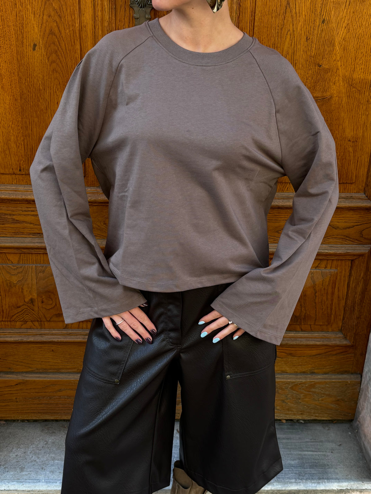 T-shirt Lea | Tortora