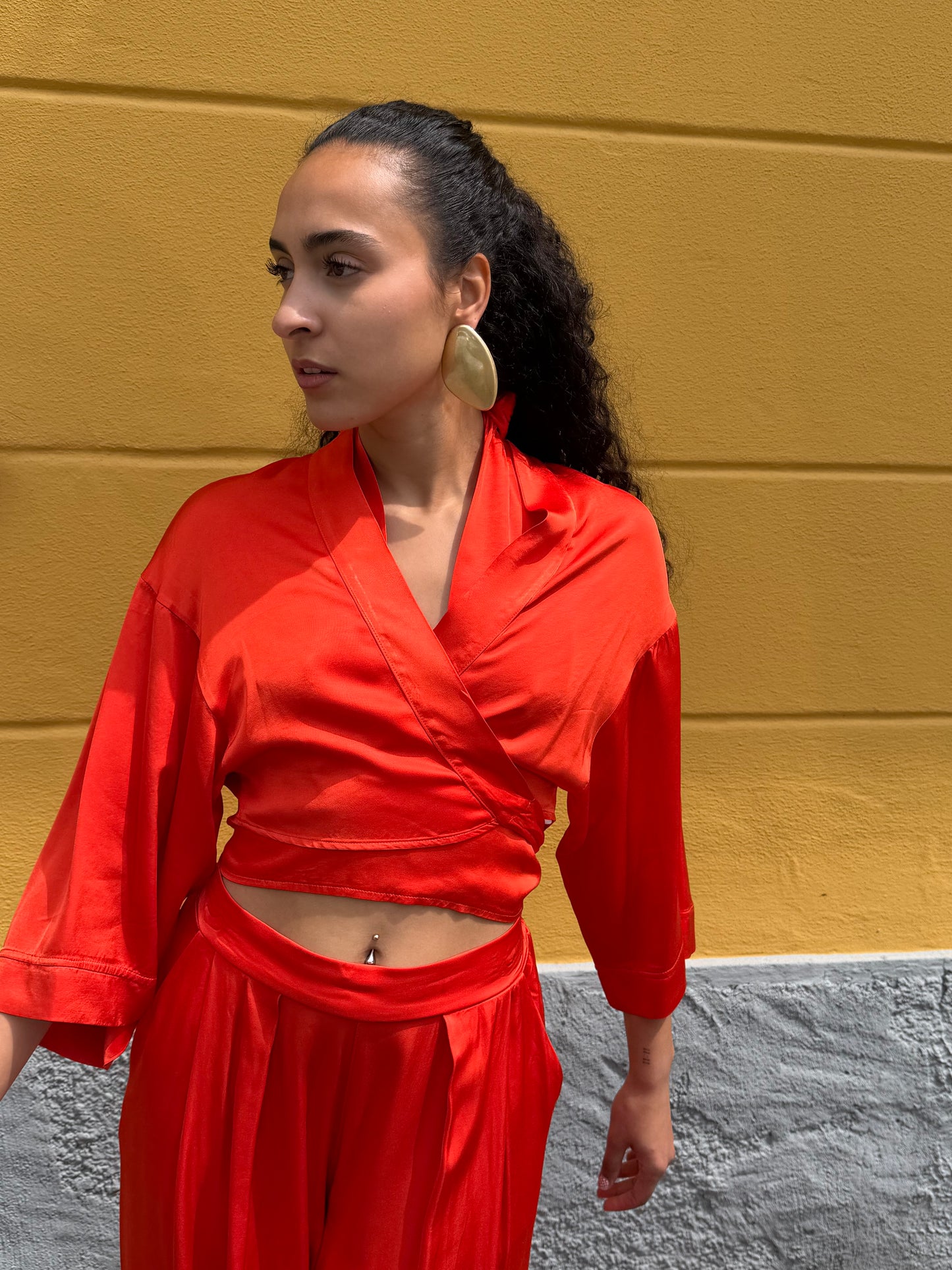 Blusa Incrocio Arancio