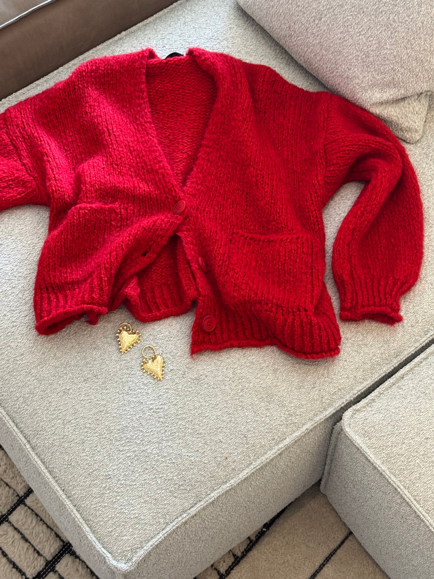 Cardigan Scatola | Rosso