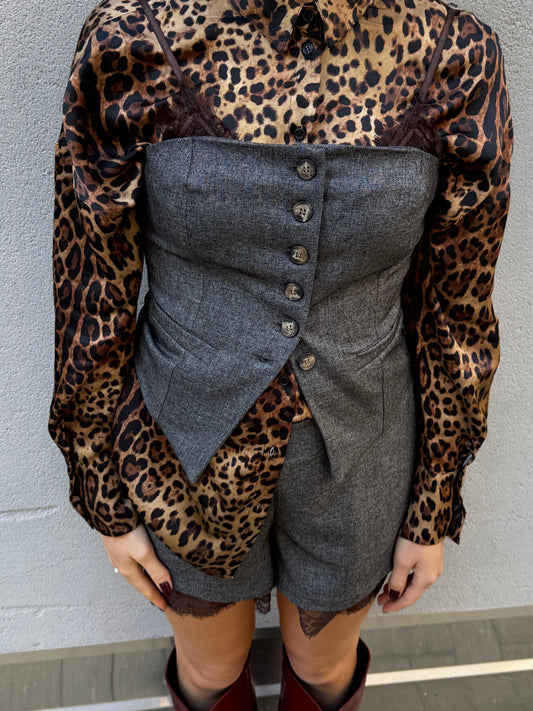 Corpetto Grigio&Pizzo