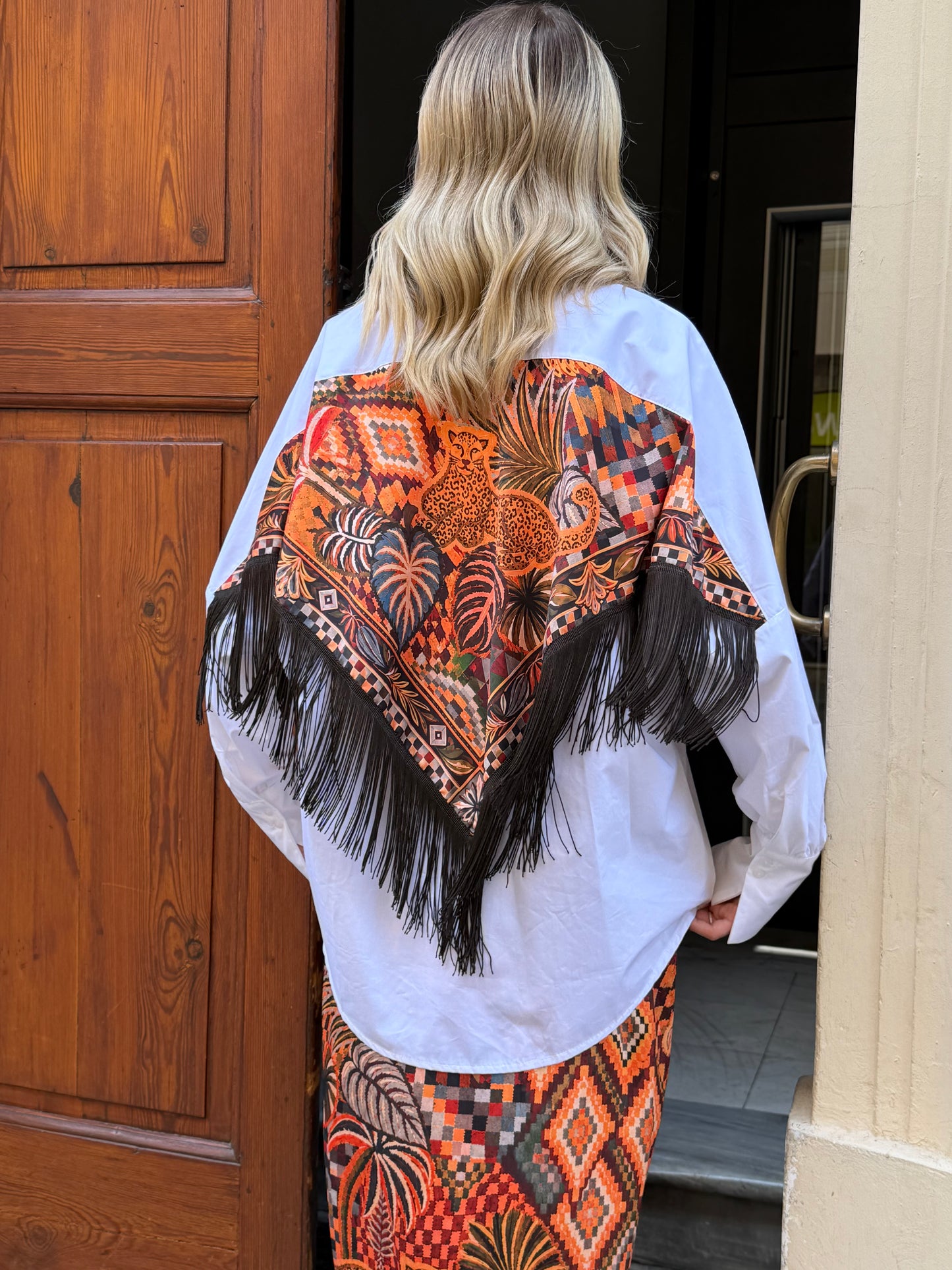 Camicia Boho Frange | Bianco
