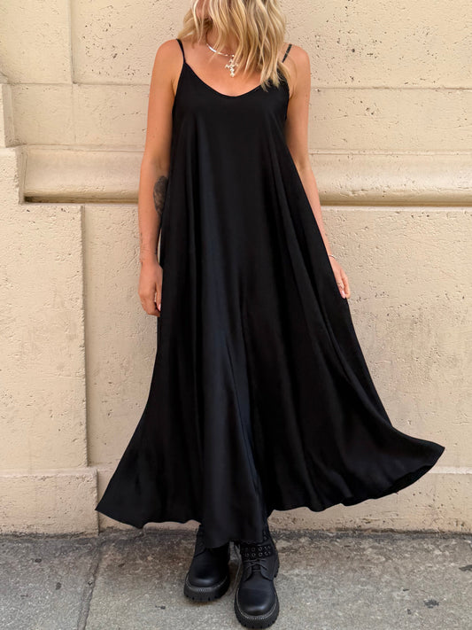 Abito Satin | Nero