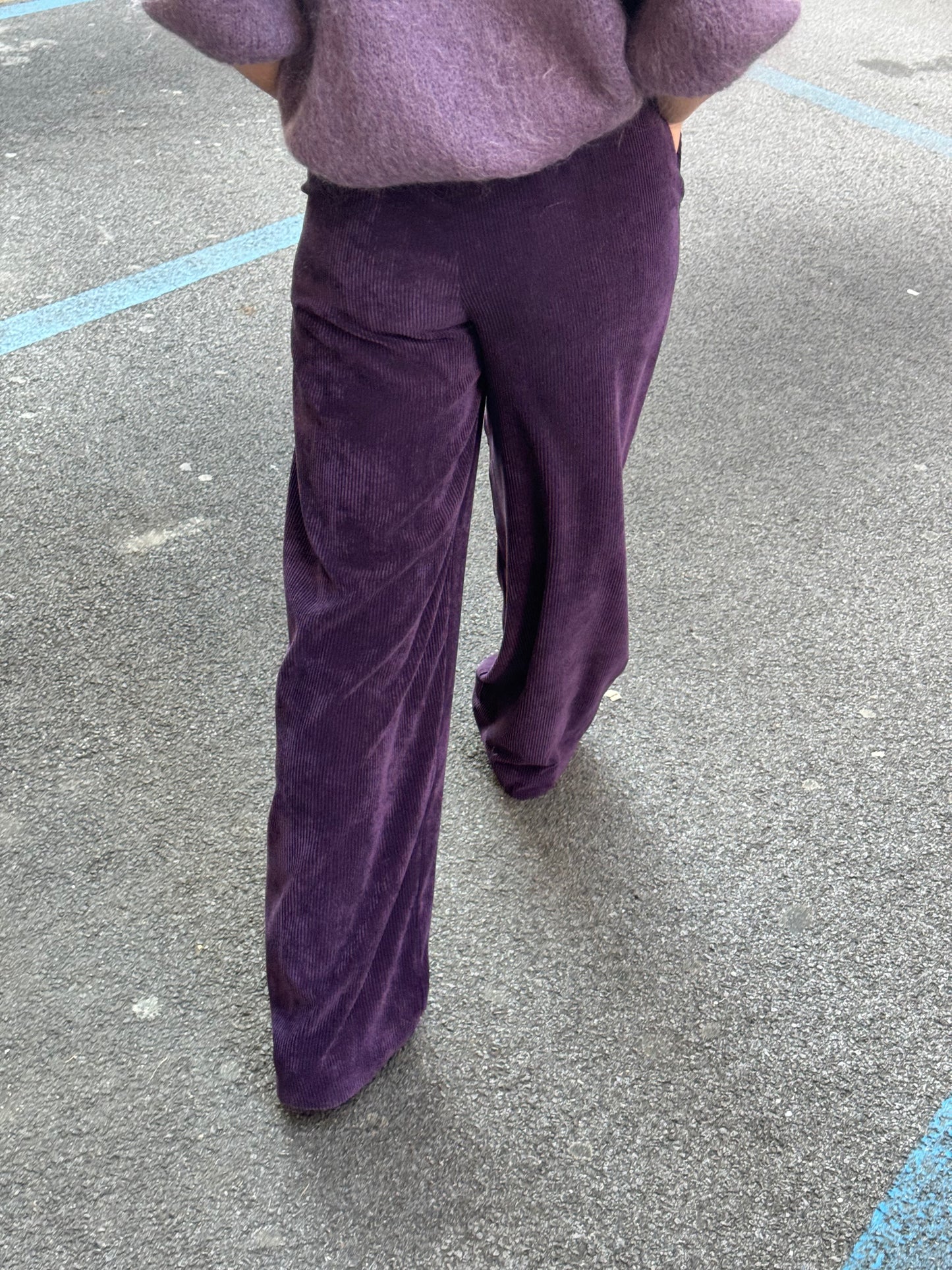 Pantalone velvet Viola