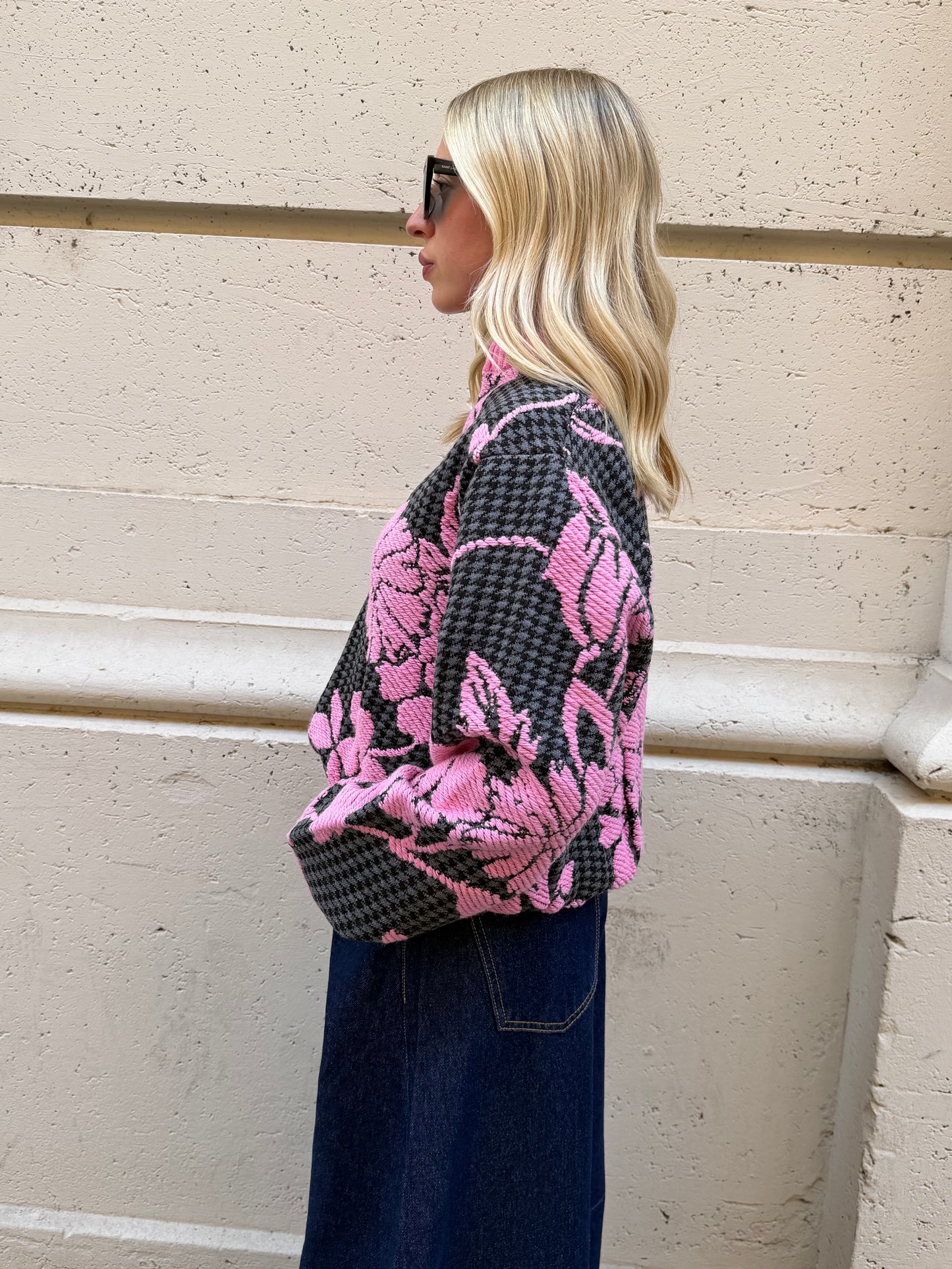 Cardigan Zip Pink
