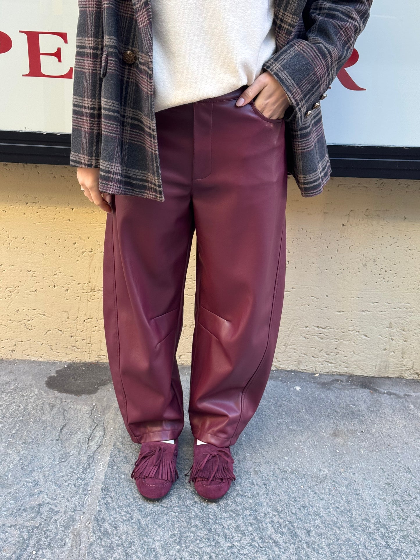 Pantalone Baloon Bordeaux