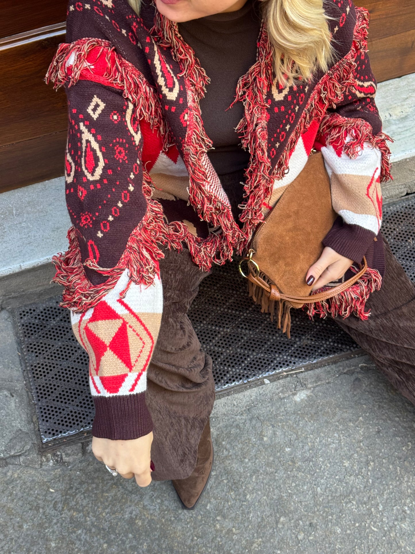 Cardigan Sophia | Camel&Rosso