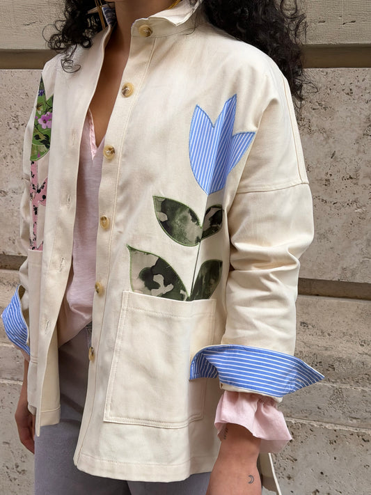 Giacca Patch Fiori