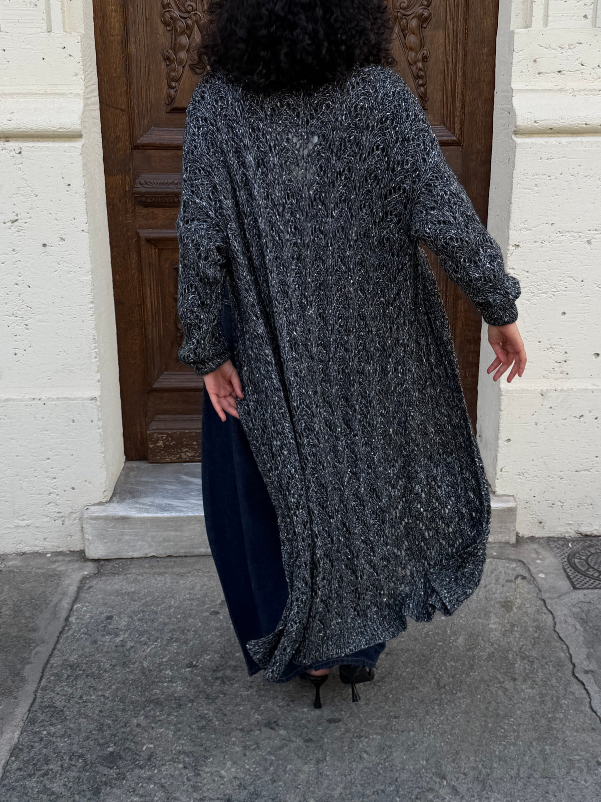 Cardigan Lungo Traforato