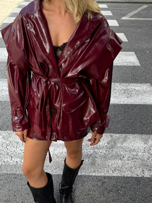 Giacca Vynil bordeaux