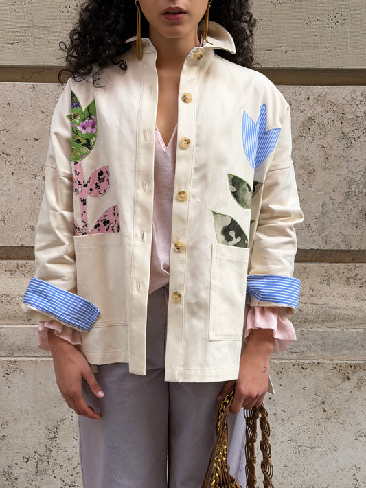 Giacca Patch Fiori