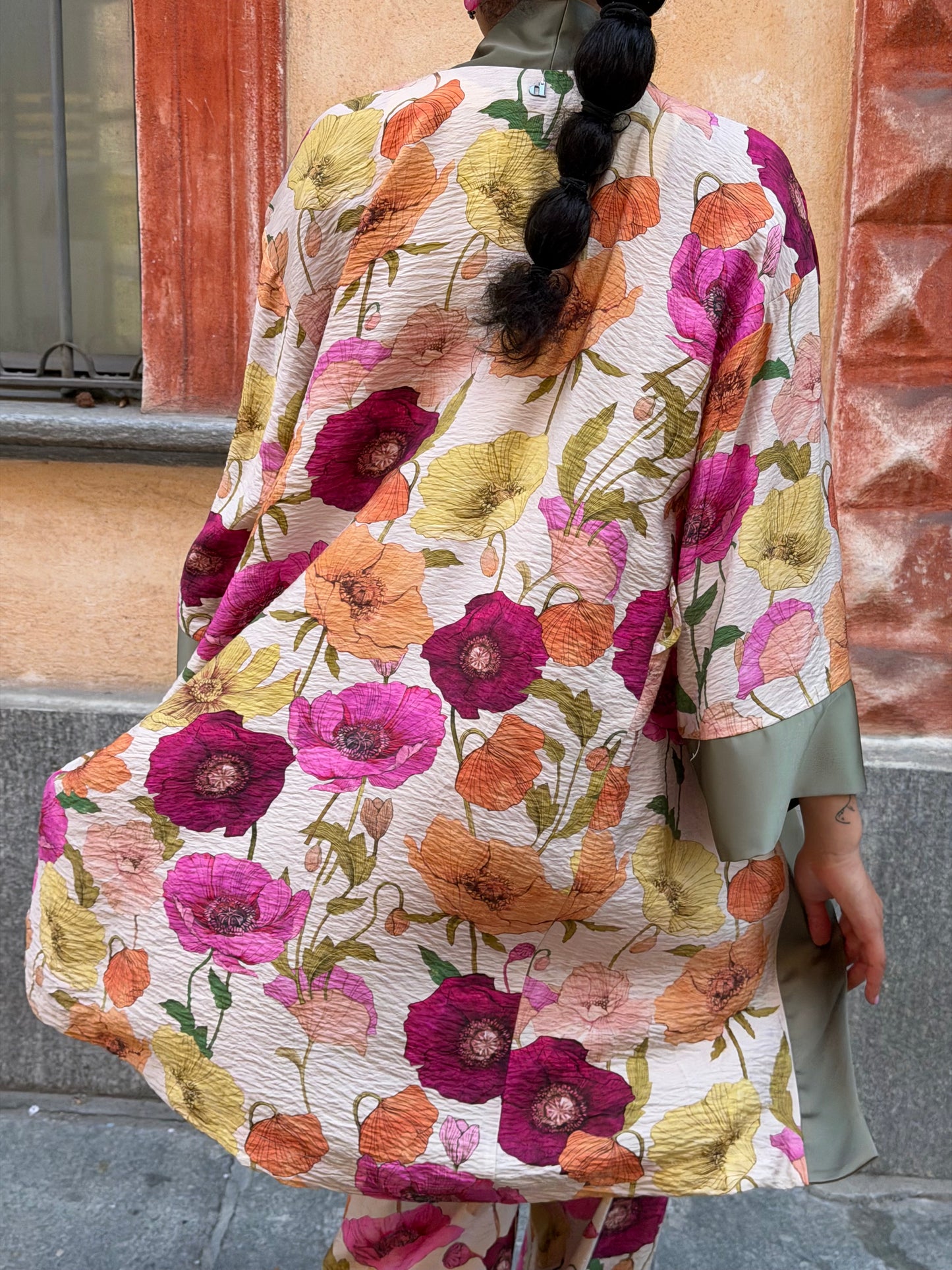 Completo Papaveri | Kimono+Pantalone